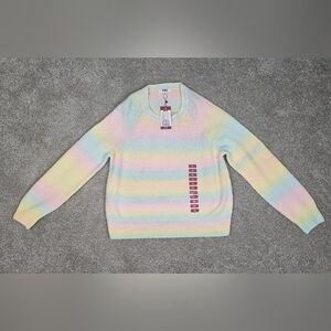 Nwt Steve Madden BB Dakota Pastel Stripe Sweater Women’s XL Cozy Knit